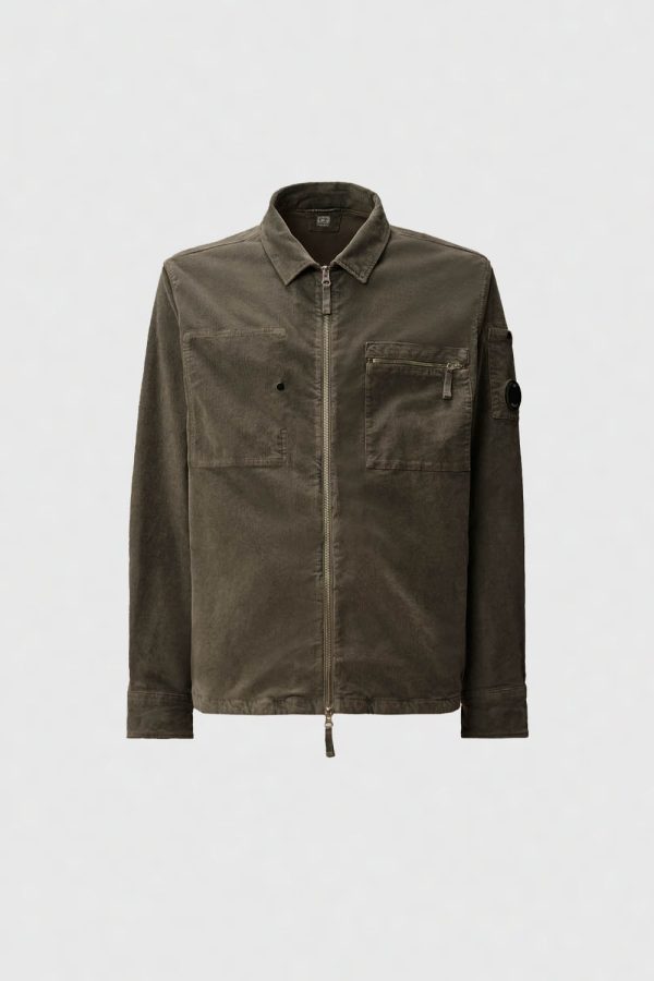 C.P. COMPANY Corduroy Lens Zipped Overshirt
